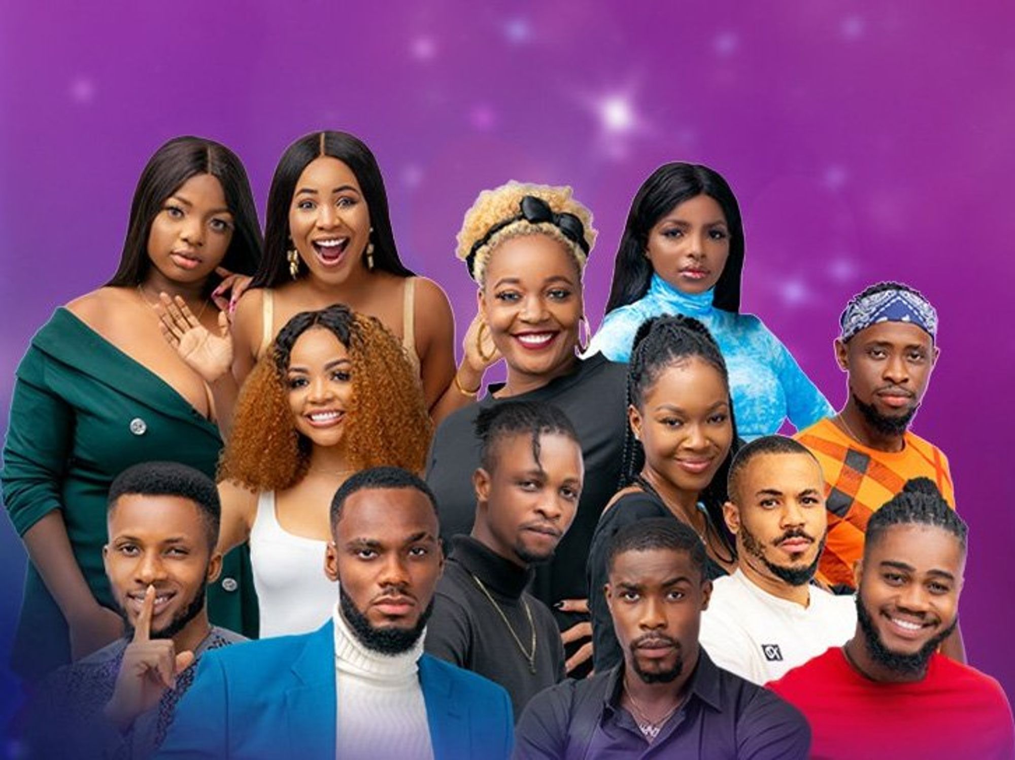 A collage of faces of contestants who took part in Big Brother Naija in 2020.