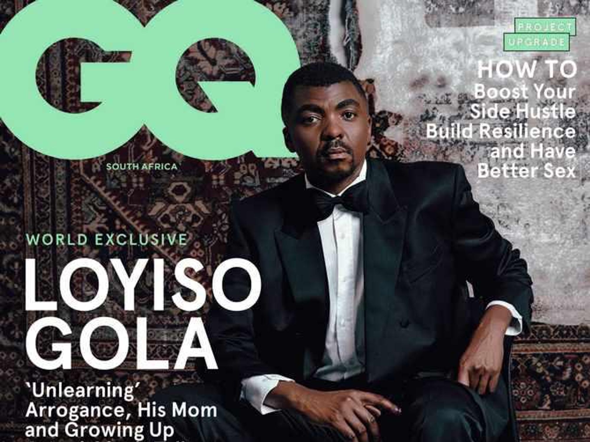 A GQ South Africa magazine cover with Loyiso Gola as the cover star.