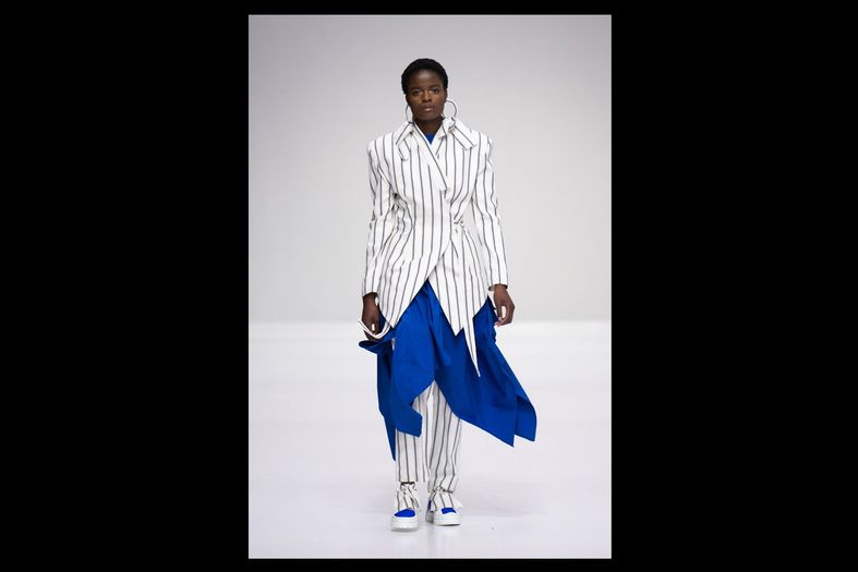 A model in Michael Ludwig on the SAFW AW24 runway.