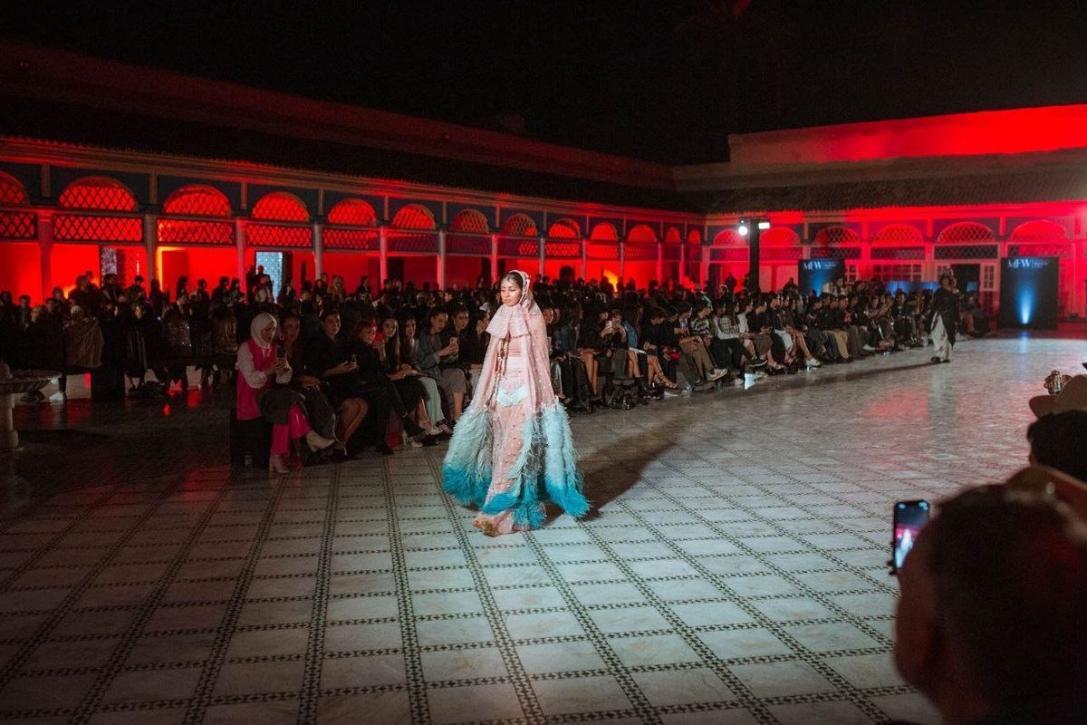 A model on the runway during Maison ARTC’s Show at Marrakech Fashion Week. 
