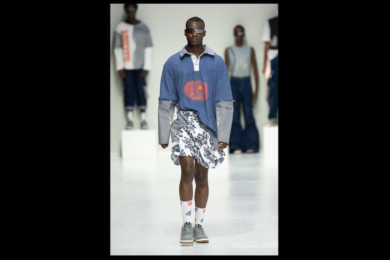 A model wearing D'KOCK on the SAFW AW24 runway