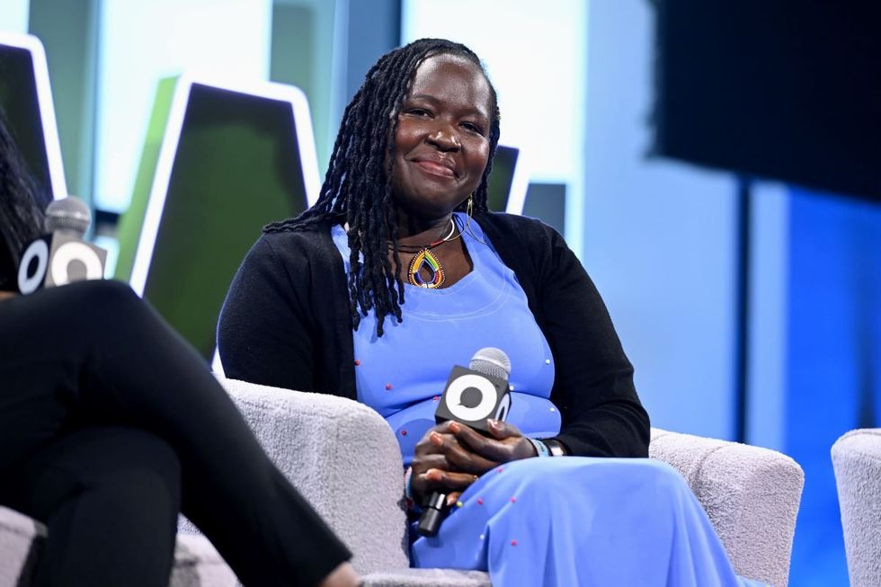 A photo of Dr. Kakenya Ntaiya onstage during Global Citizen NOW 2024 at Spring Studios on May 02, 2024 in New York City.
