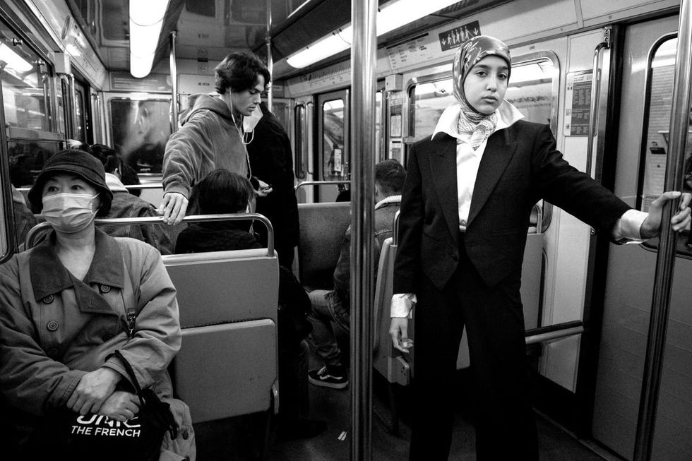 A photo of Moroccan photographer Zineb Koutten shot on the underground in Paris, France.