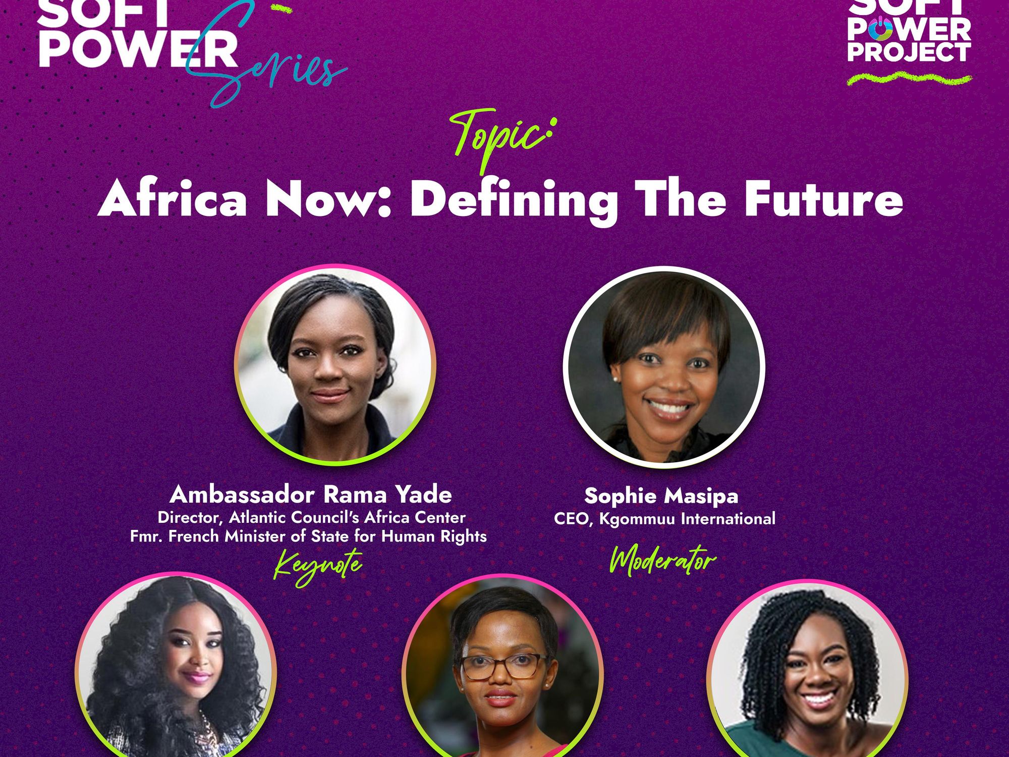 A poster of The Africa Soft Power Series 2021 virtual summit