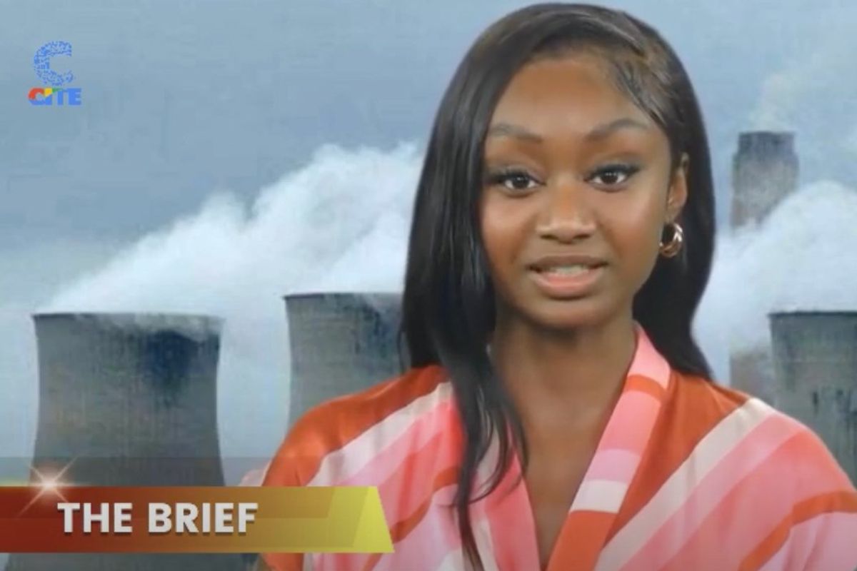A screengrab from CITEZW’s “The Brief Bulletin” show hosted by an AI presenter.