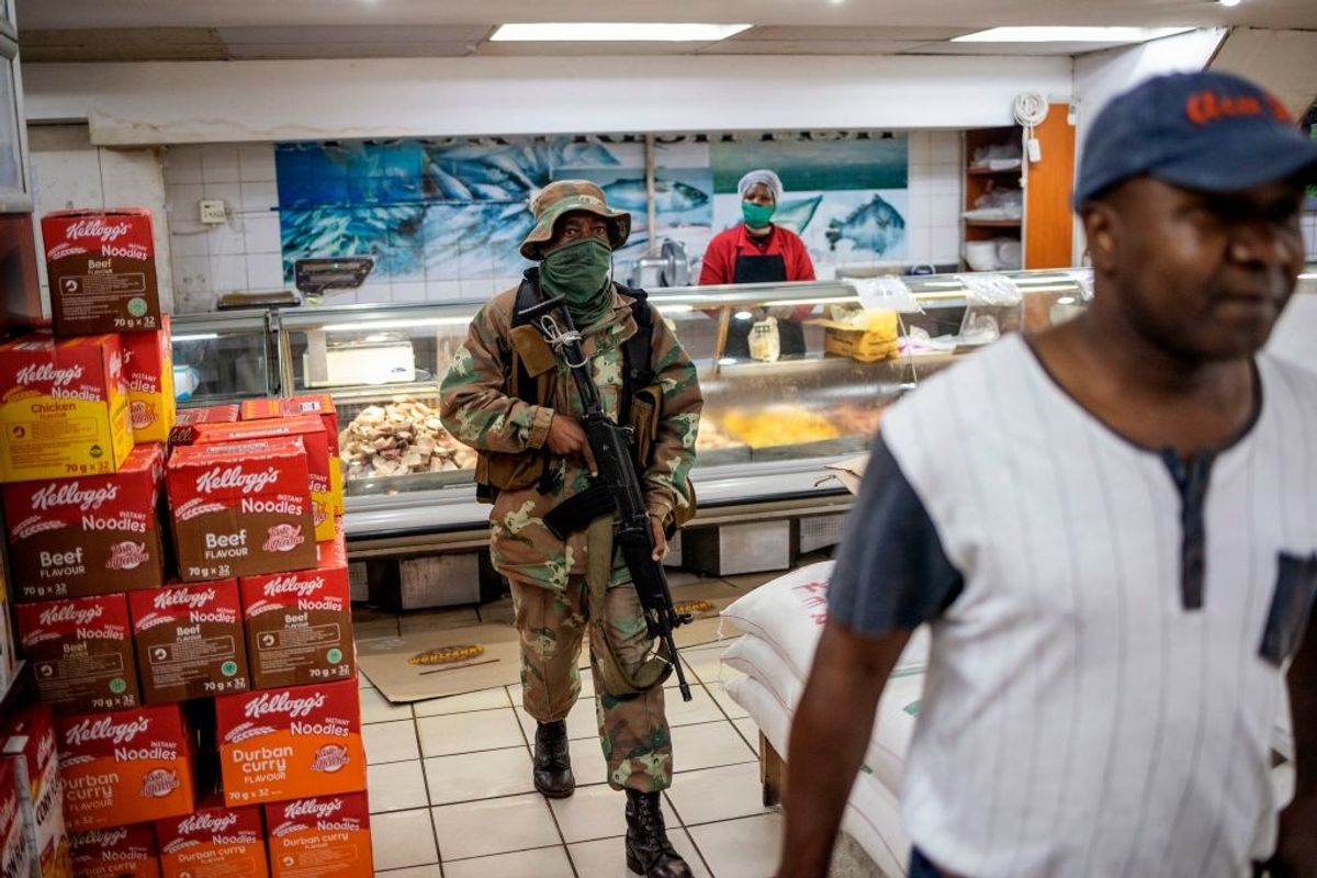 South African Soldier Shoots Man For Not Wearing A Mask