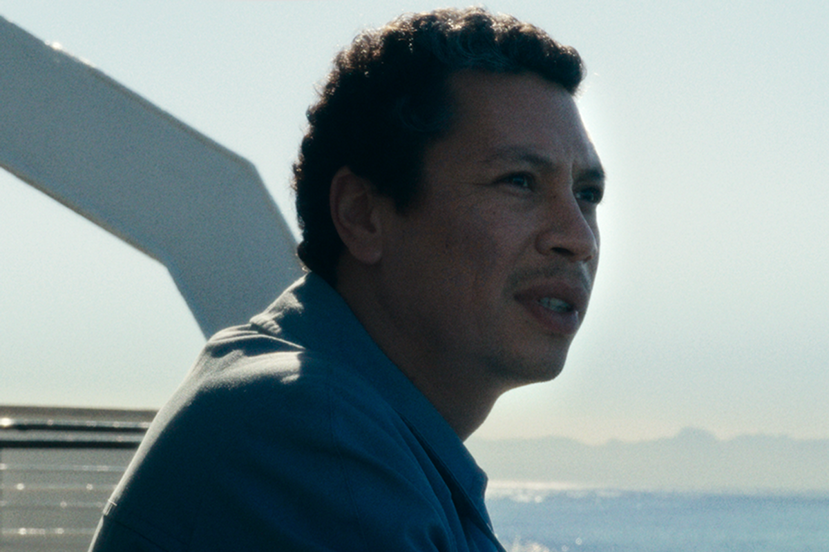 A still from ‘La Mer Au Loin’ (French for ‘Across the sea’) with actor Ayoub Gretaa in the frame.
