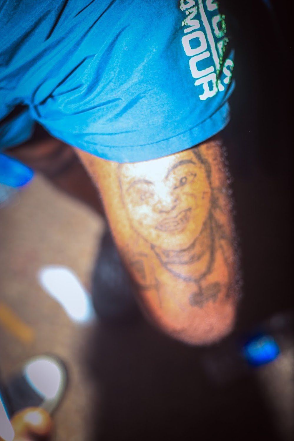 A tattoo of Davido spotted in the crowd.