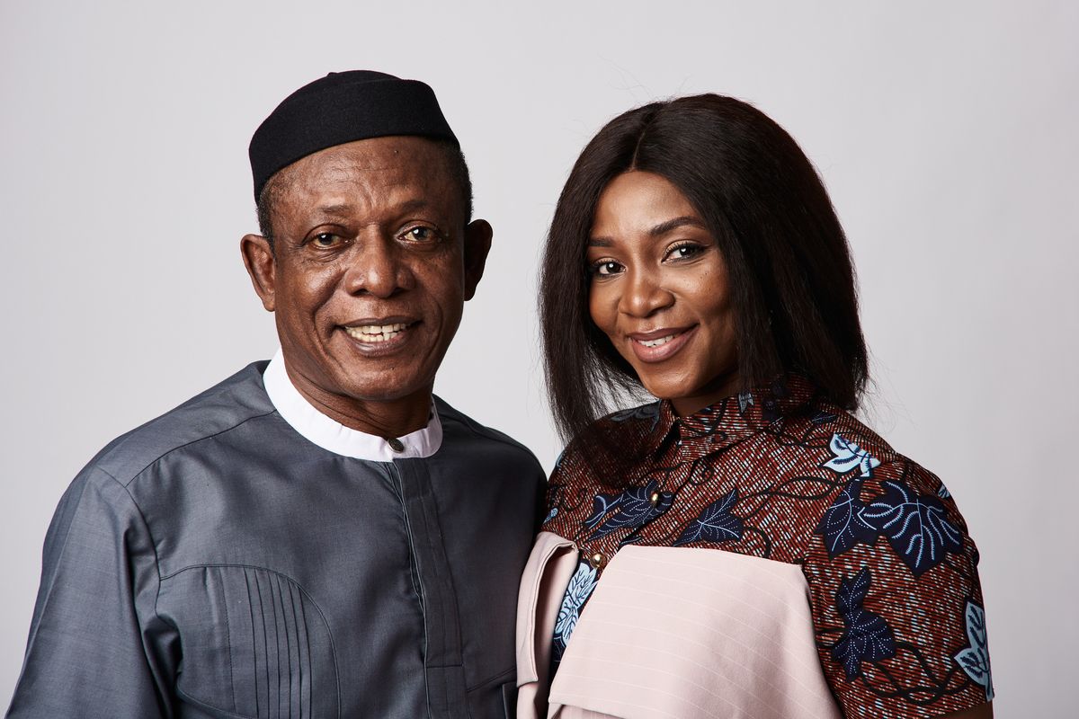 Actor Nkem Owoh and filmmaker Genevieve Nnaji from the film 'Lionheart' pose for a portrait during the 2018 Toronto International Film Festival at Intercontinental Hotel on September 11, 2018 in Toronto, Canada.