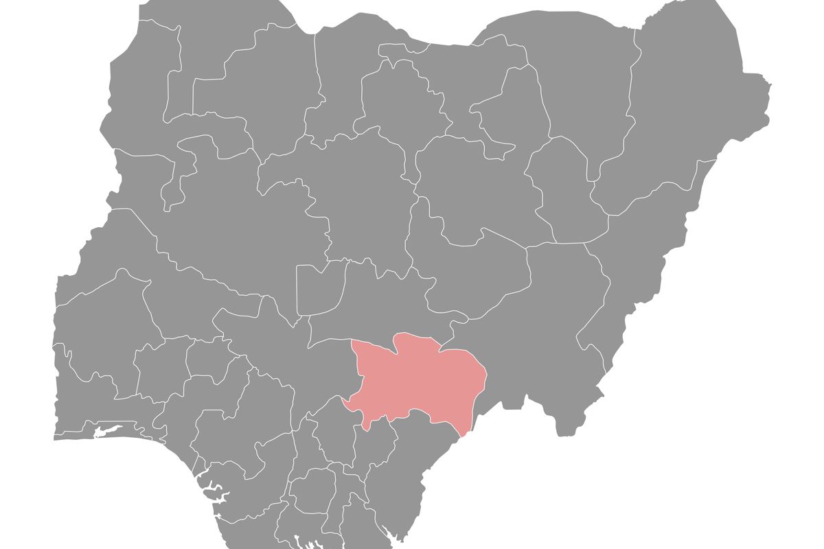 An illustration of the map of Nigeria, with Benue State highlighted.