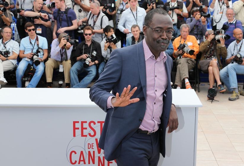 An image of Mahamat-Saleh Haroun at the Cannes Film Festival