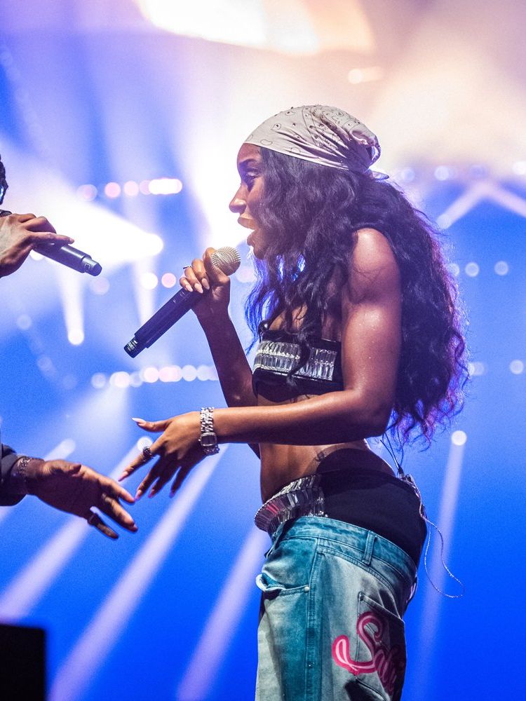 An image of Mavin’s artistes Rema and Ayra Starr performing at The 02 Arena on November 14, 2023.