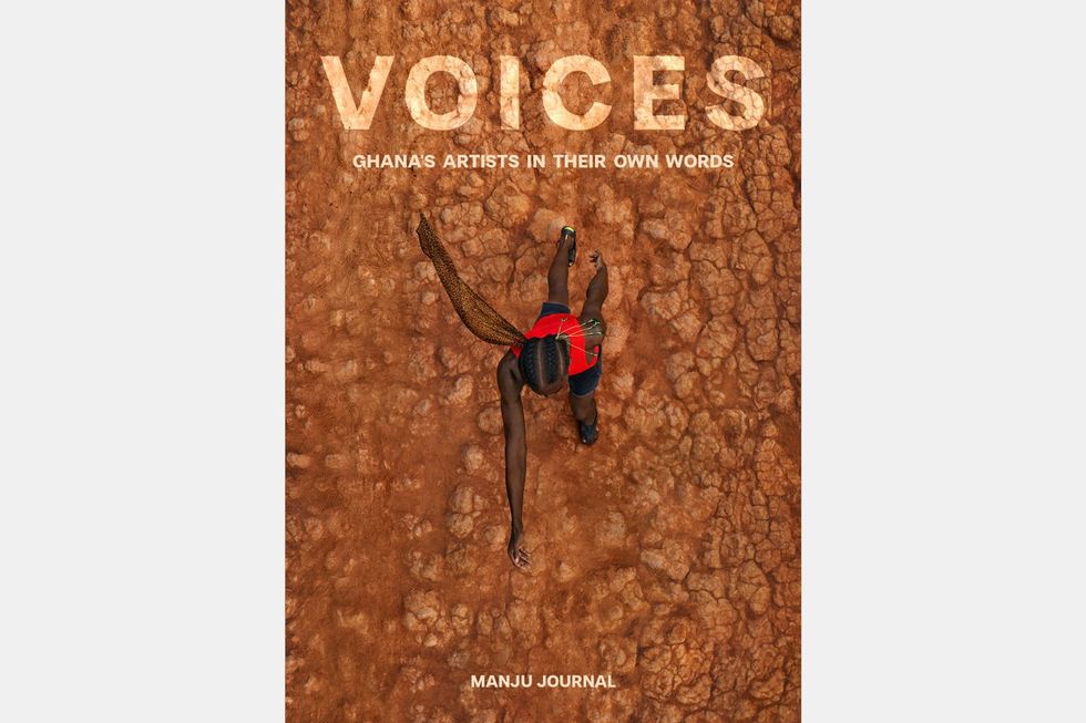 An image of the book cover which is an aerial shot of a woman walking on arid ground.