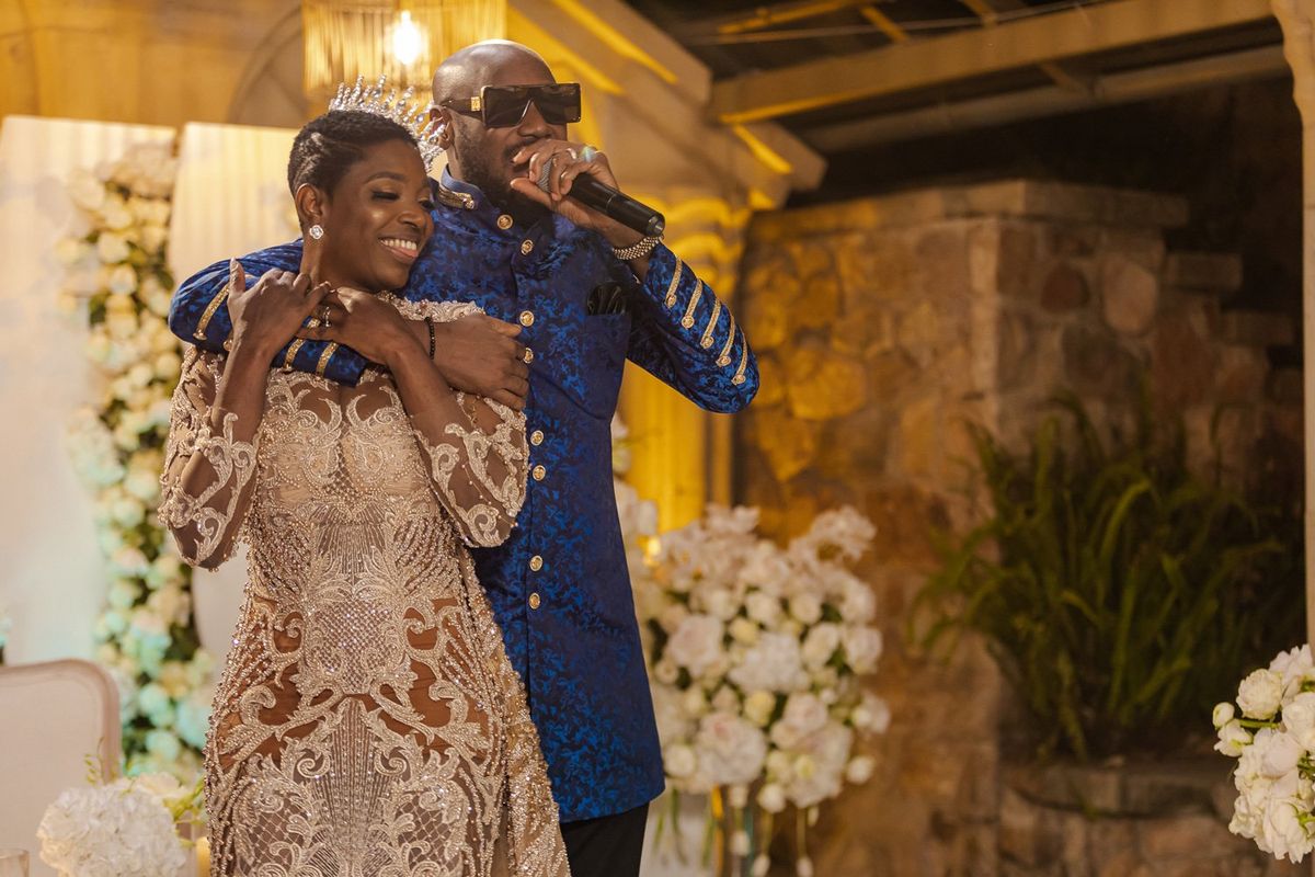 Annie and Innocent ‘2Baba’ Idibia at the reception of their vow renewal ceremony in season one 