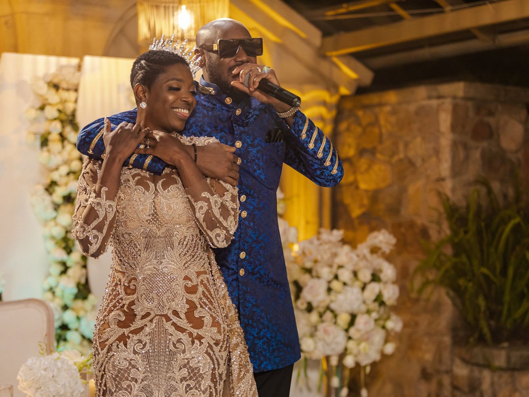 Annie and Innocent ‘2Baba’ Idibia at the reception of their vow renewal ceremony in season one 