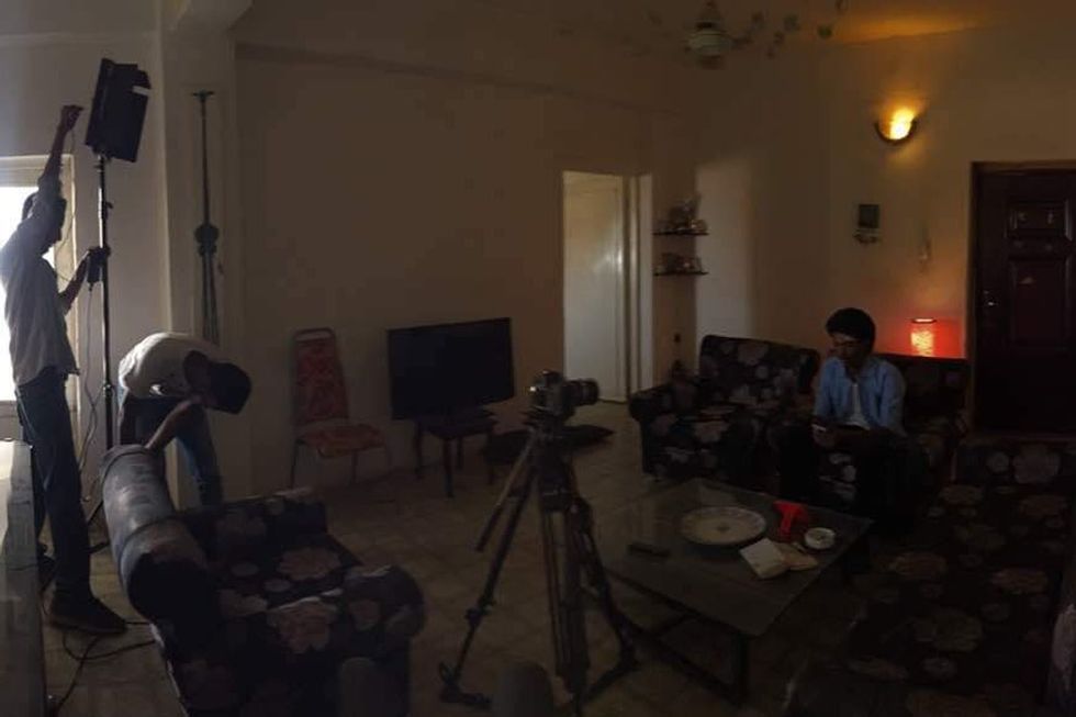 At the film set of Serotonin by Shehab Satti, Khartoum, Sudan.