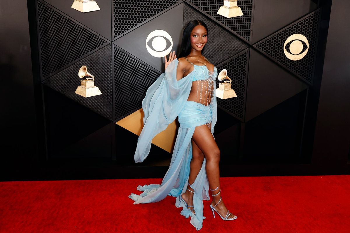 Ayra Starr attends the 66th GRAMMY Awards at Crypto.com Arena on February 04, 2024 in Los Angeles, California.