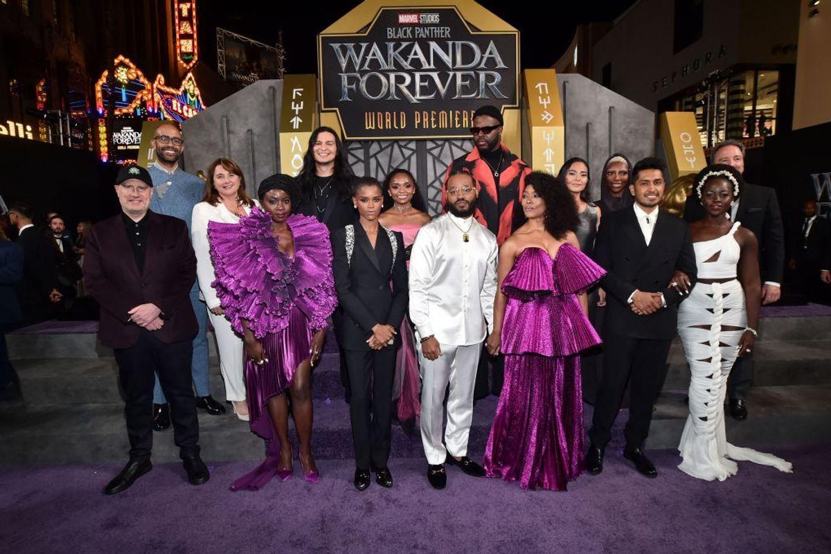 'Black Panther: Wakanda Forever' purple carpet