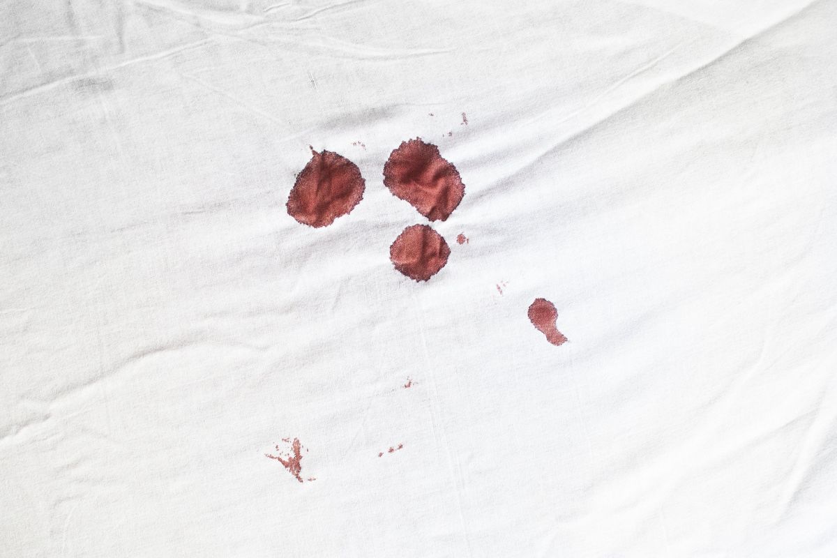 blood on sheets