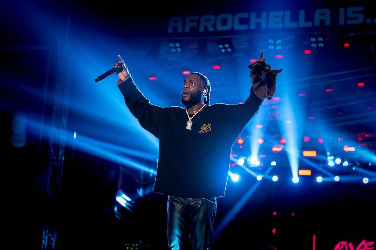 burna boy performs onstage at afrochella music festival in ghana