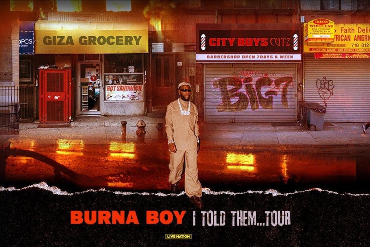 Burna Boy tour poster. 