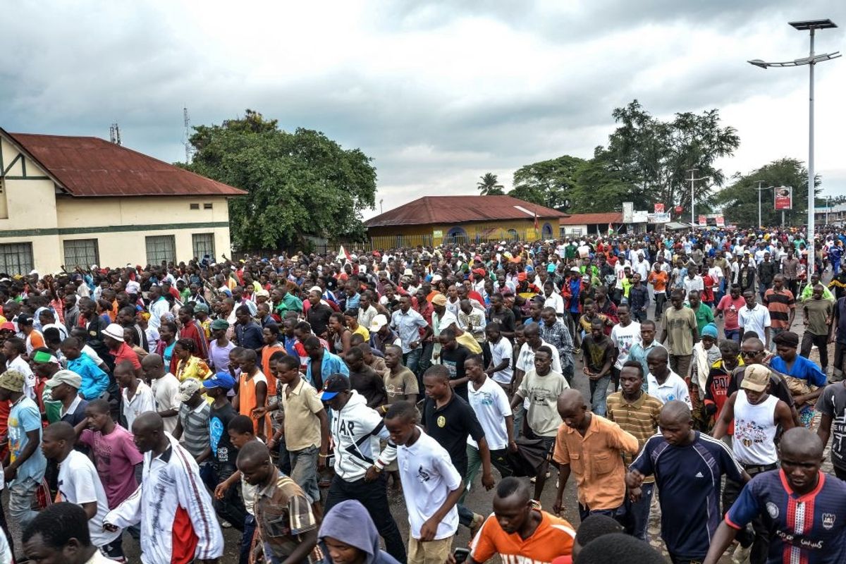 ​Burundians gather during political rallies. 