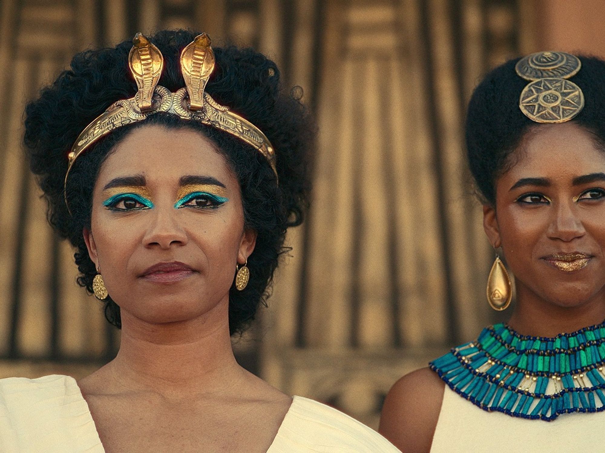 Close up shot of a scene from Queen Cleopatra.