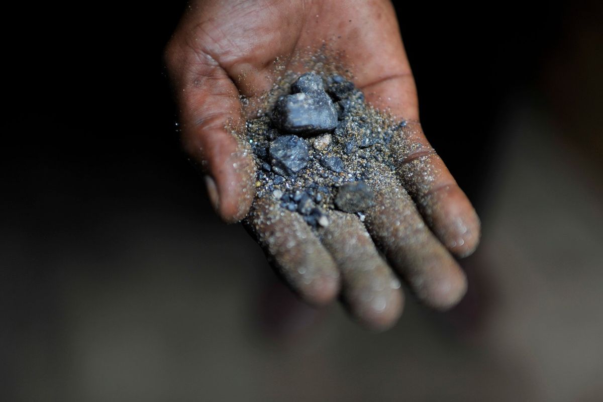 Coltan from the rich deposits of Masisia territory in North Kivu, DRC.