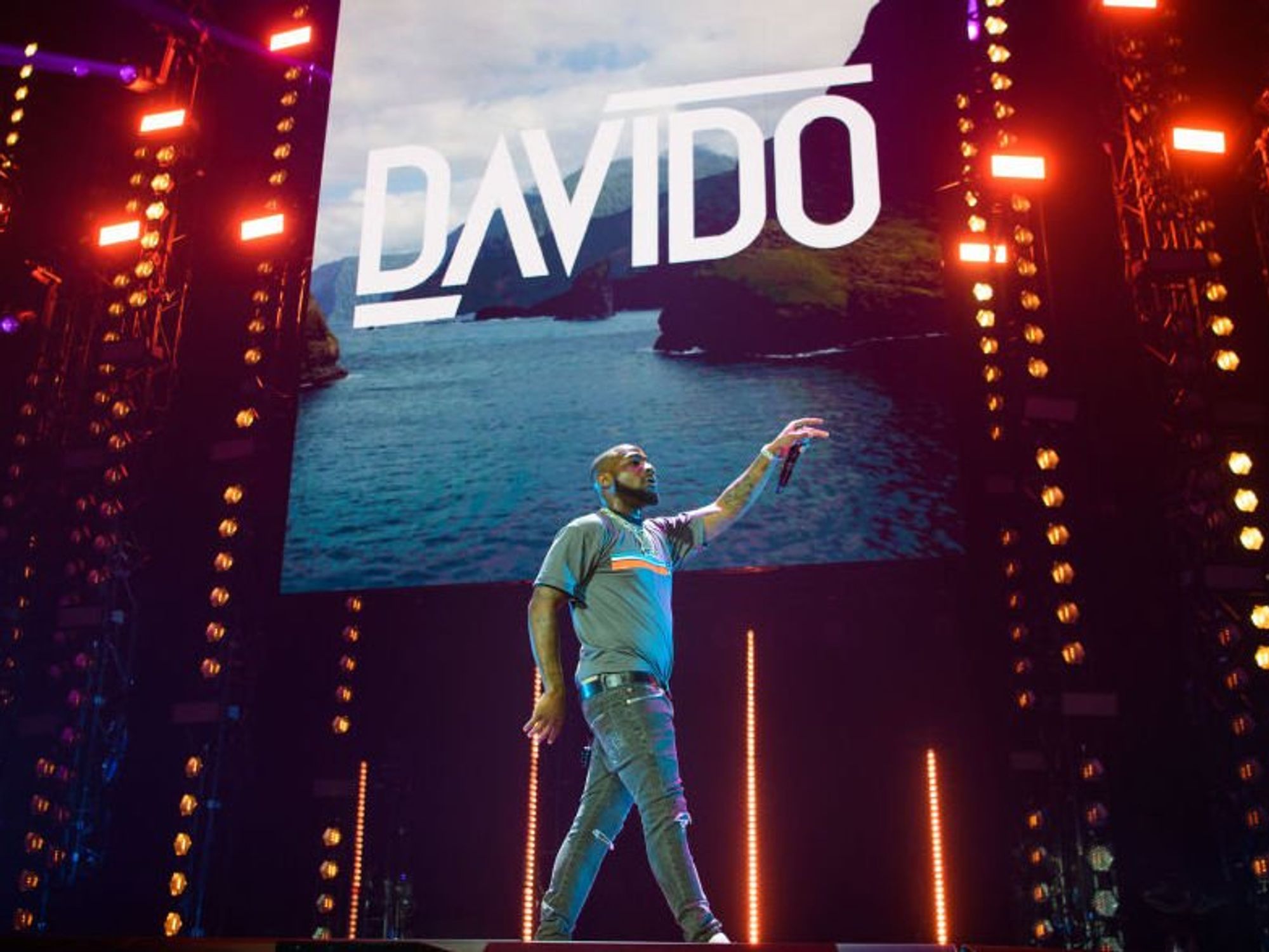 Davido performing at BBC 1Xtra Live, at the O2 Arena in London. 