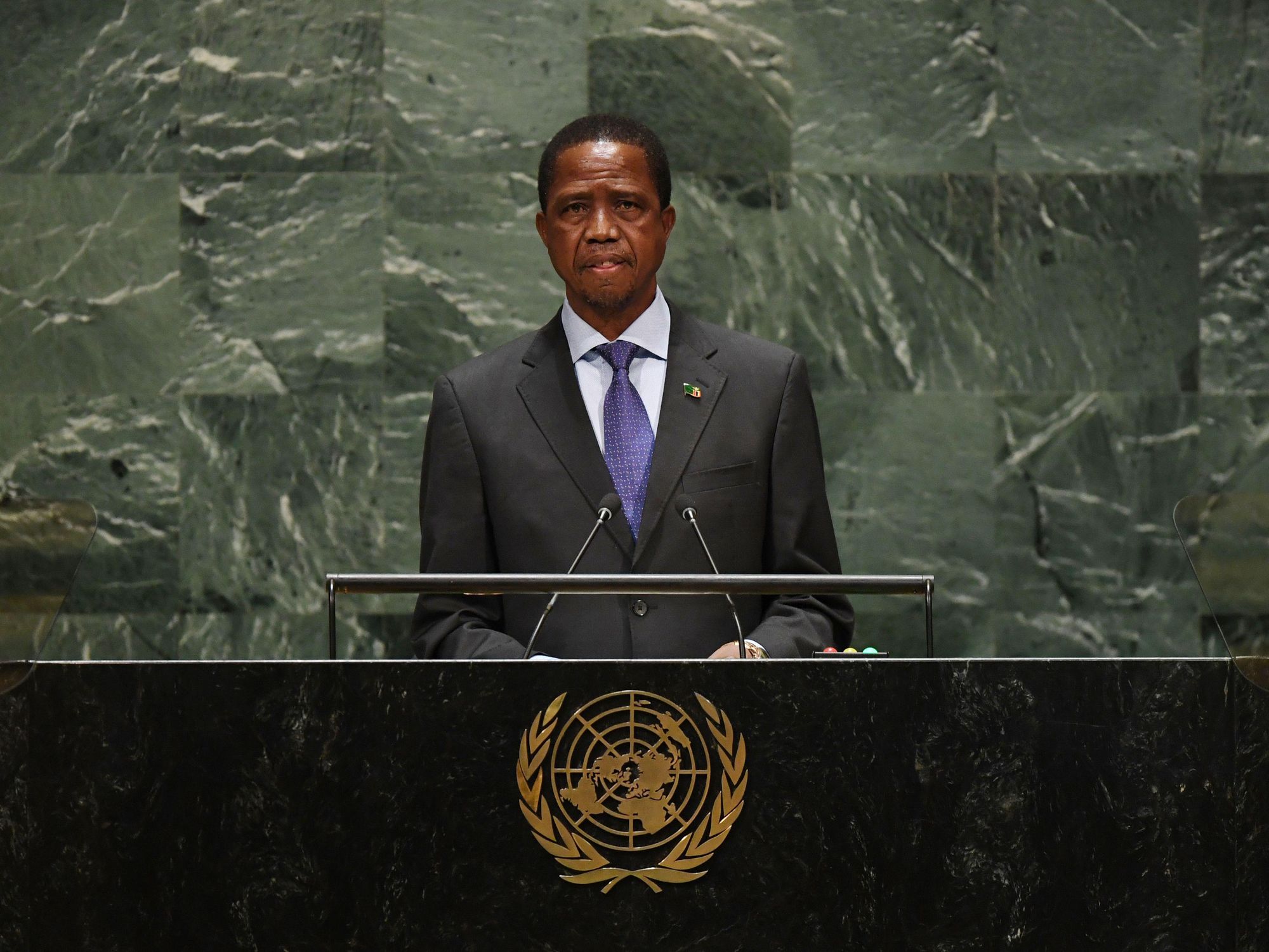 Zambian President Edgar Lungu Collapses During Televised Ceremony