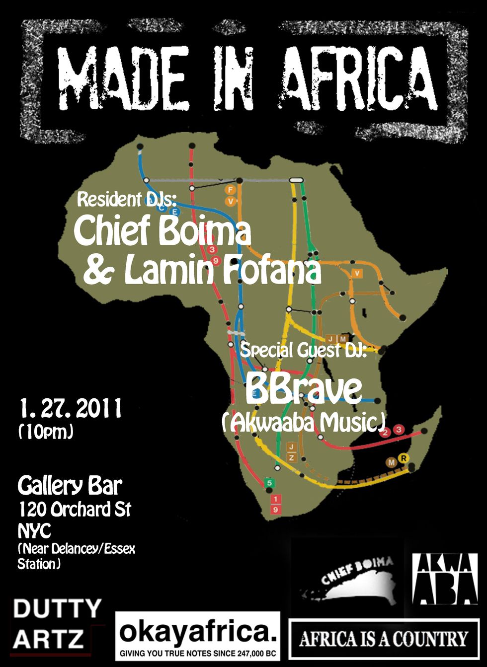 NYC: Made In Africa Party at Gallery Bar this Thursday 1/27