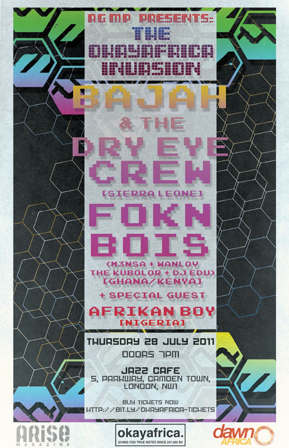 OKAYAFRICA Heads To London! Bajah + the Dry Eye Crew, FOKN BOIS, + Afrikan Boy.