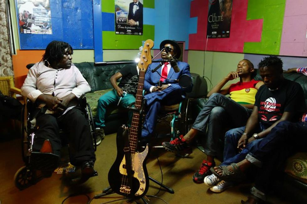 DRC Street Musicians Staff Mbongwana International In Studio