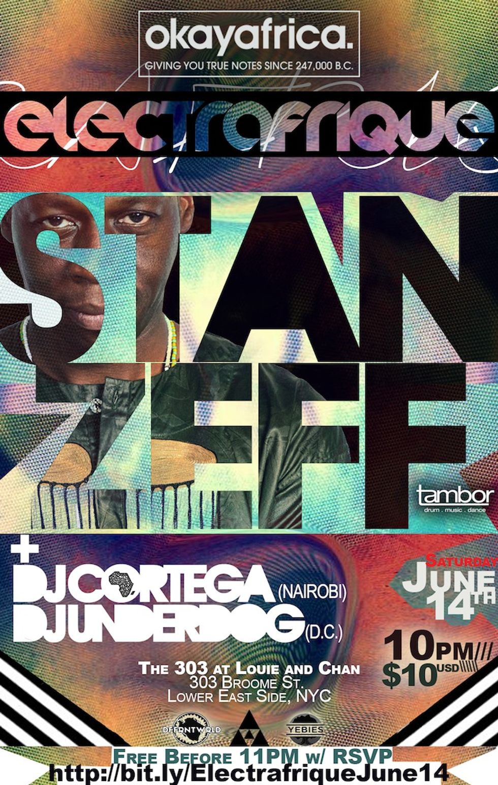 Okayafrica Presents Electrafrique NYC With Stan Zeff, Cortega & DJ Underdog!