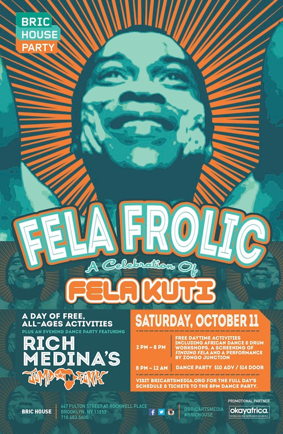 BRIC's FELA FROLIC: Rich Medina's Jump N Funk' Dance Party + 'Finding Fela' Screening