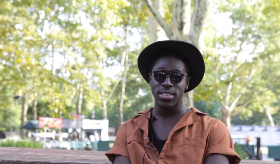 Moses Sumney Talks To Okayplayer TV In Central Park