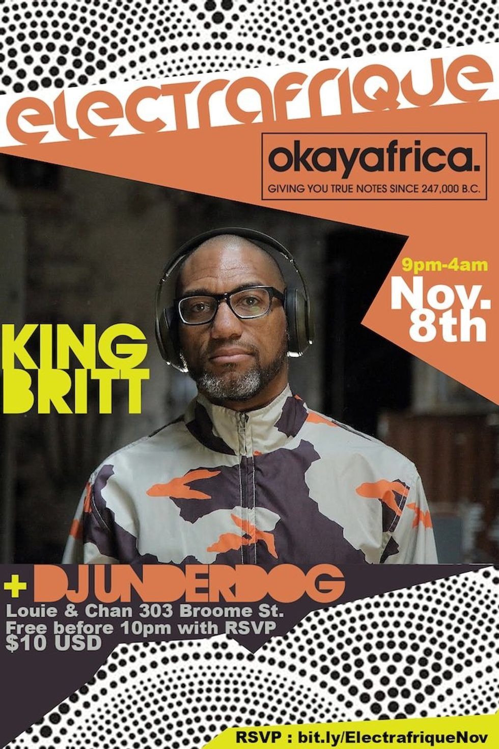 Okayafrica Electrafrique NYC with King Britt [11/8]!