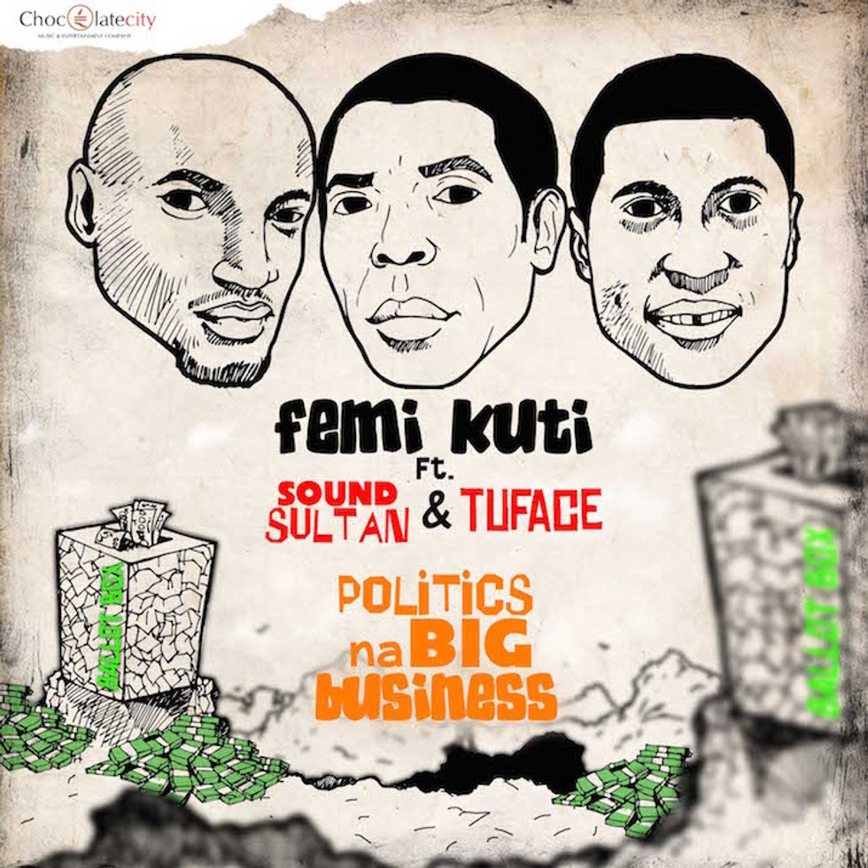 Femi Kuti Shares 'Politics Na Big Business' Remix ft. 2face Idibia & Sound Sultan