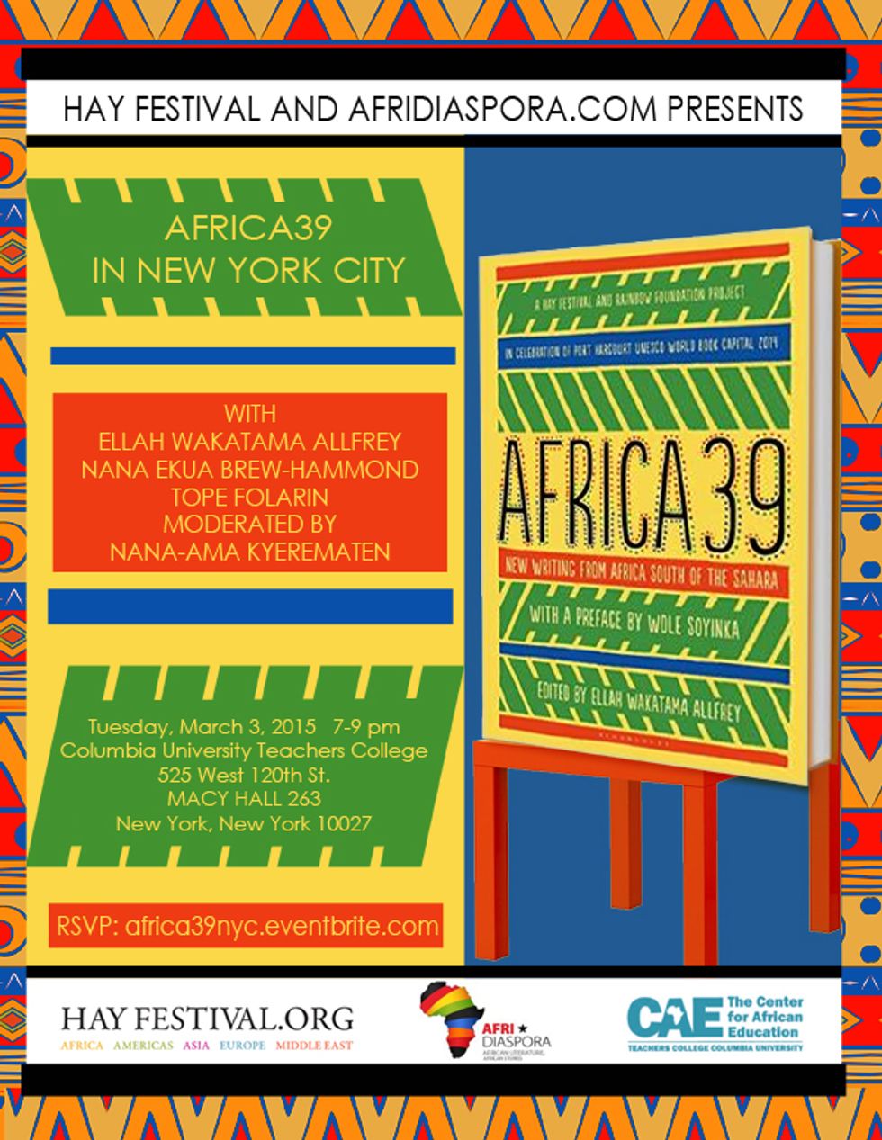 'Africa39' Short Story Anthology Book Launch In NYC