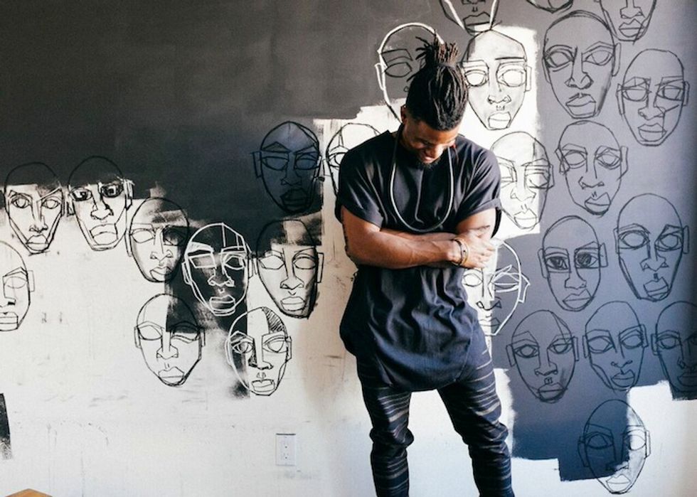 Oluseye Reinterprets The Yoruba Concept Of 'Ori' With Geometric Figures & Faces