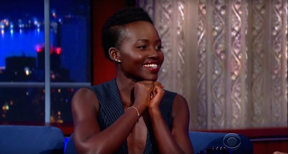 Lupita Nyong'o Does Her "Silly Walk" And Talks Her New York Stage Debut On The Late Show With Stephen Colbert