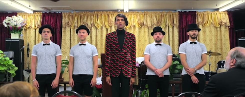 Stromae Marries Himself & Performs 'Tous Les Mêmes' In A Los Angeles Church