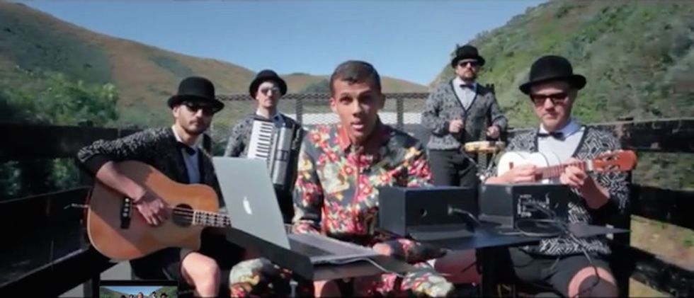 Stromae Performs His Cesária Évora Tribute 'Ave Cesaria' On A Moving Truck In San Francisco