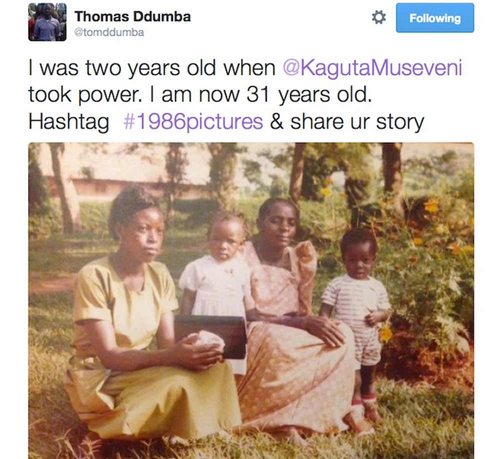 Ugandans Are Tweeting #1986Pictures As A Memo To President Of 30 Years, Yoweri Museveni