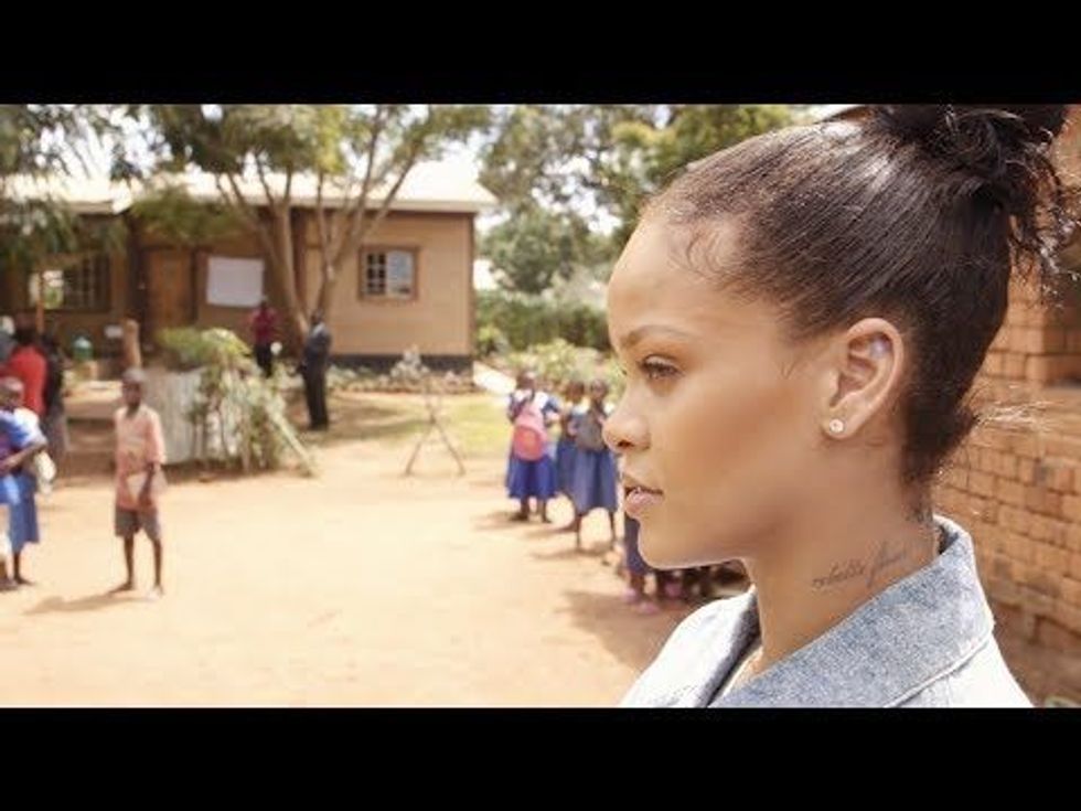 Watch Rihanna Teach Math and Play With Kids In Malawi