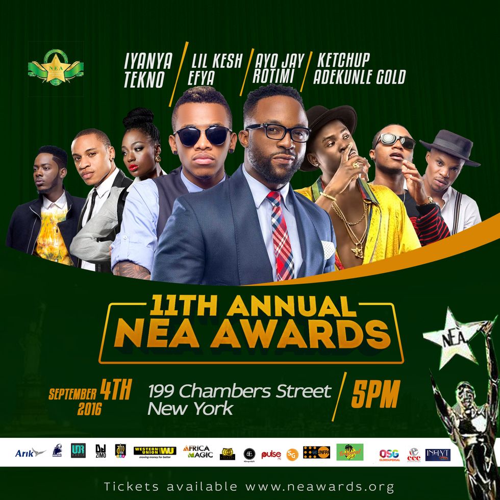 Nigeria's Best of the Best in Entertainment To Be Recognized at the 11th Annual NEAs in NYC