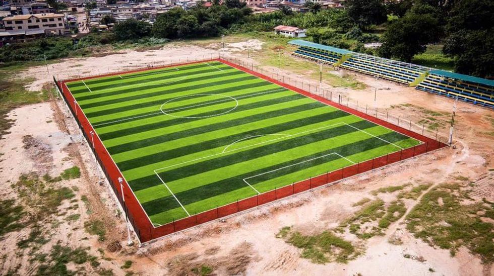 Asmoah Gyan Built an Astroturf Football Pitch for His Alma Mater