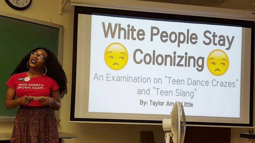 This College Student's "White People Stay Colonizing" Presentation is Necessary Viewing