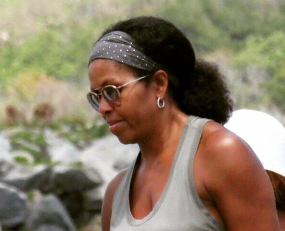 This Photo of Michelle Obama Rocking Her Natural Hair on Vacation Has People Rejoicing on Twitter