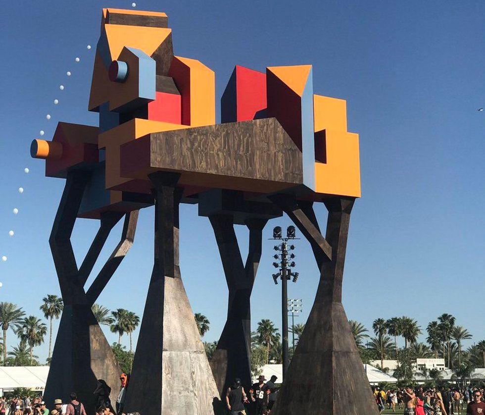 Olalekan Jeyifous is the Nigerian Artist Behind Coachella's 50-Foot 'Crown Ether' Sculpture